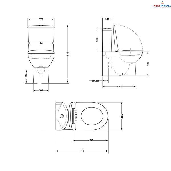Унітаз-компакт Qtap Robin Ultra Quiet безободковий з сидінням Soft-close QT13226089AW SD00051949 фото