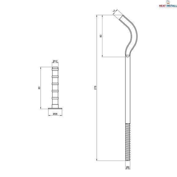 Кріплення Thermo Alliance Standart на чавунний радіатор 10х280 мм SD113280 SD00005825 фото