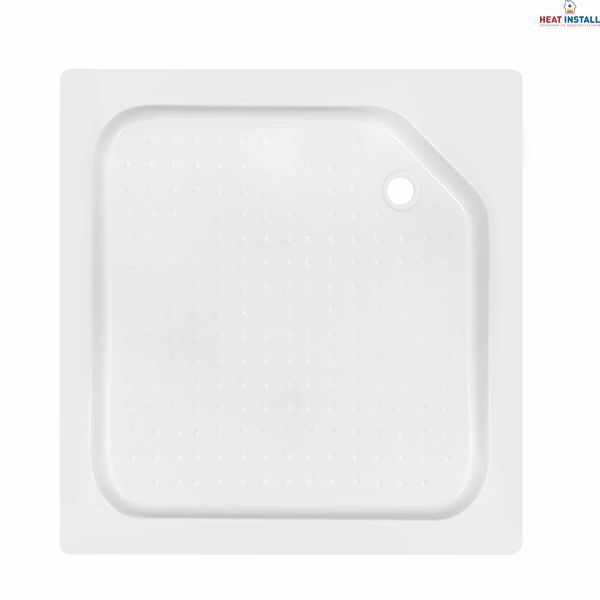 Душова кабіна Lidz Wawel SC90x90.SAT.LOW.FR, скло Frost 4 мм + Lidz Душовий піддон KAPIELKA ST90x90х14 SD00051441 фото
