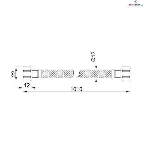 Гнучка підводка для води Thermo Alliance Standart 100 см ГГ SD397W100 SD00010895 фото