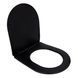 Сидіння для унітаза Qtap (Robin 490) 425x363x50 мм, Matt Black, з мікроліфтом Slim Duroplast, Quick Release QTSC179MB48676 SD00054800 фото 2
