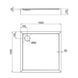 Душовий піддон Qtap Tern 301112 100x100x12 см + сифон SD00046989 фото 2