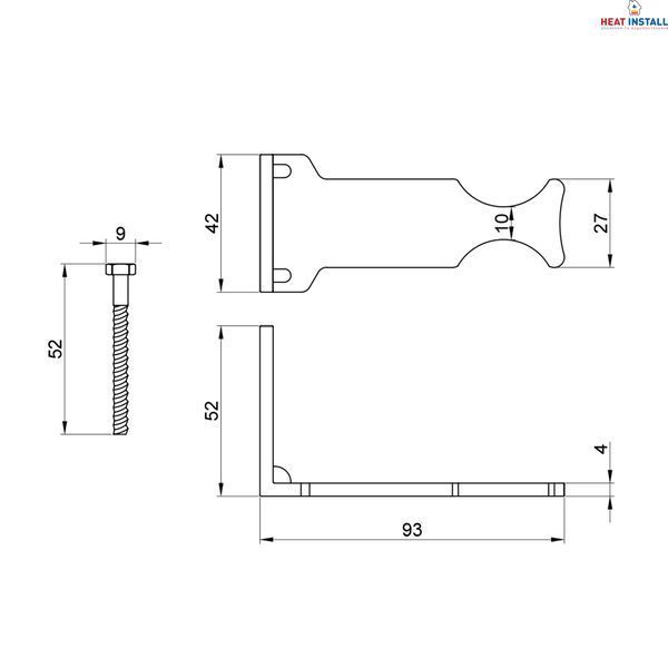 Кріплення радіаторне Thermo Alliance Standart бокове SD114 SD00005839 фото