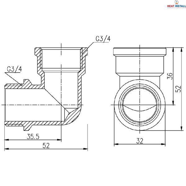 Кут Thermo Alliance Forte 3/4" ВЗ SF37220 SD00002707 фото