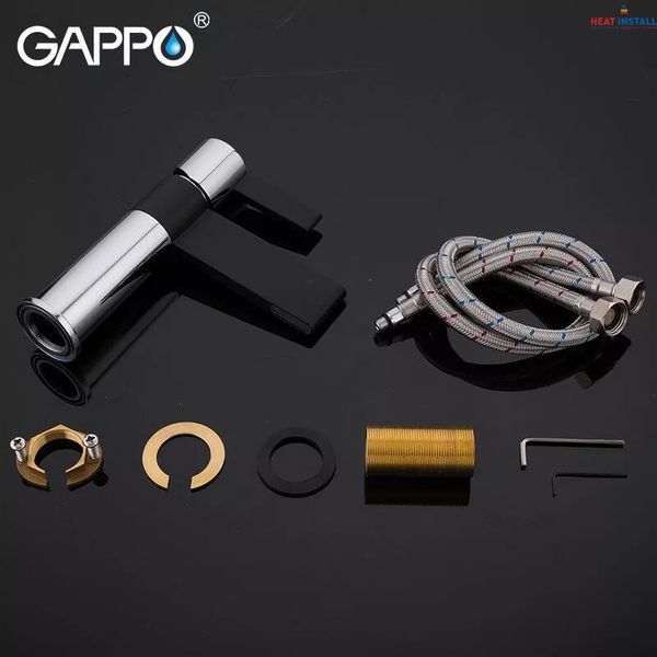 Змішувач для умивальника GAPPO G1081, чорний/хром 1034040 фото