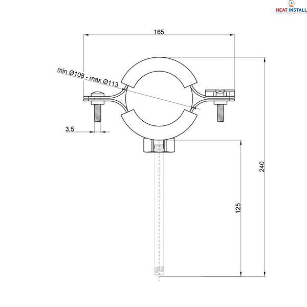 Хомут Thermo Alliance Forte 4" (D108-113 мм) SF100100 SD00052425 фото