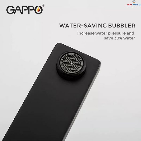 Душова система GAPPO G2417-6, вилив - перемикач на лійку, чорний 1041637 фото
