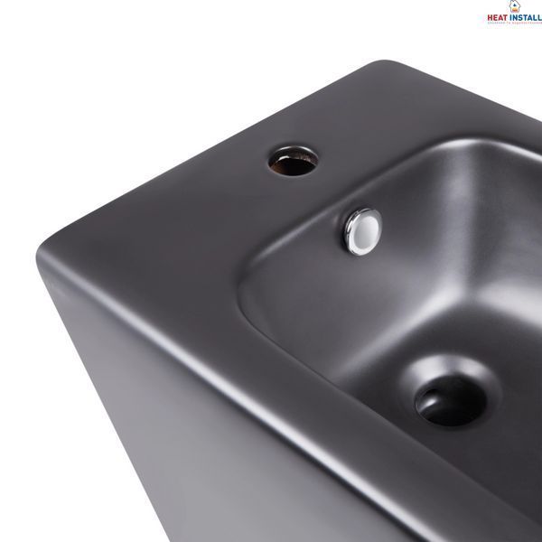 Акційний набір: Унітаз напольний Robin Ultra Quiet QT13226083AMB 660x360x855 Black + Біде напольне Robin QT13442141CMB 565x360x405 Black SD00054052 фото