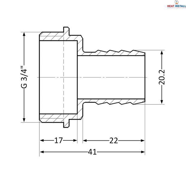 Штуцер Thermo Alliance Standart 20х3/4" ЗР SD4272020 SD00047929 фото