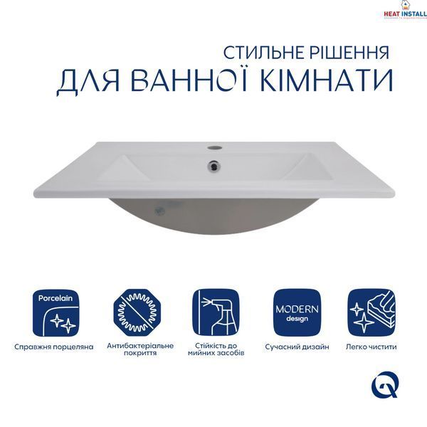 Раковина Qtap Albatross 620х460х180 White без донного клапану QT01113060CW1 SD00050377 фото