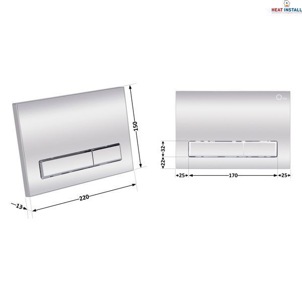Панель змиву для унітаза Qtap Nest QT0111M08381CRM SD00038775 фото