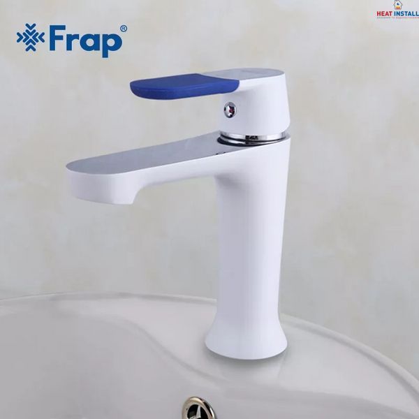 Змішувач для умивальника Frap F1034, білий/хром 1033652 фото
