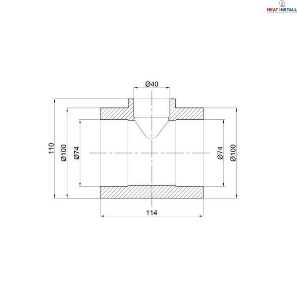 Трійник PPR Thermo Alliance 75х40х75 SD00029375 фото
