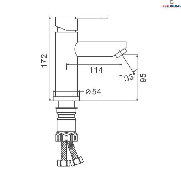 Змішувач для умивальника Frap F10801-6, чорний 1040780 фото