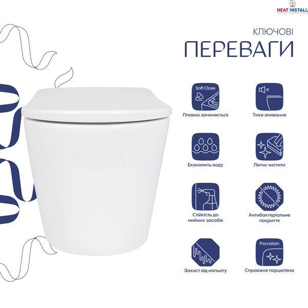 Унітаз підвісний Qtap Scorpio ML Ultra Quiet 520x365x365&nbsp;мм, з сидінням Soft-close MagLock, White QTSCOML26W49624 SD00055748 фото