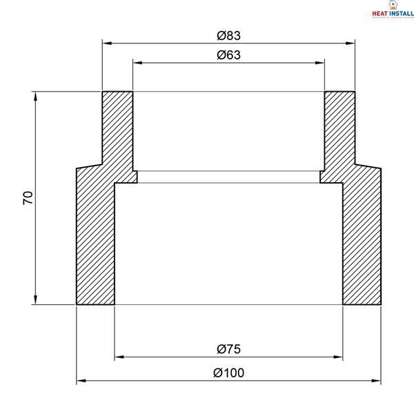 Муфта PPR Thermo Alliance 75х63 SD00029320 фото