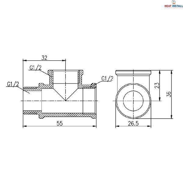 Трійник Thermo Alliance Forte 1/2" ВВЗ SF36315 SD00002662 фото
