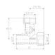 Кран приладовий кульовий Thermo Alliance Forte 1/2"х3/4"х1/2" SF186W152015 SD00009371 фото 2