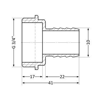 Штуцер Thermo Alliance Standart 10х3/4" ЗР SD4272010 SD00047932 фото