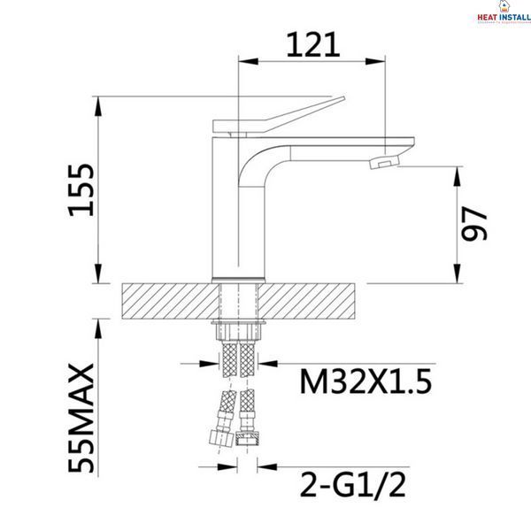 Змішувач для раковини Qtap Presto QTPRE270CRW45576 Chrome/White SD00051700 фото