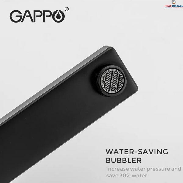 Змішувач для умивальника GAPPO G1017-62, чорний 1041634 фото