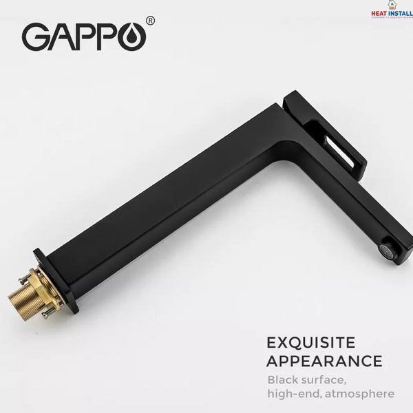 Змішувач для умивальника GAPPO G1017-62, чорний 1041634 фото