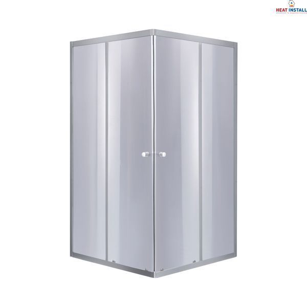 Душова кабіна Lidz Wawel SC80x80.SAT.LOW.GR, скло тон. 4 мм + Lidz Душовий піддон KAPIELKA ST80x80х14 SD00051444 фото