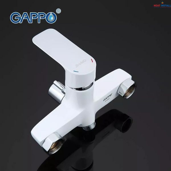 Змішувач для ванни GAPPO G2248, білий/хром 1034030 фото