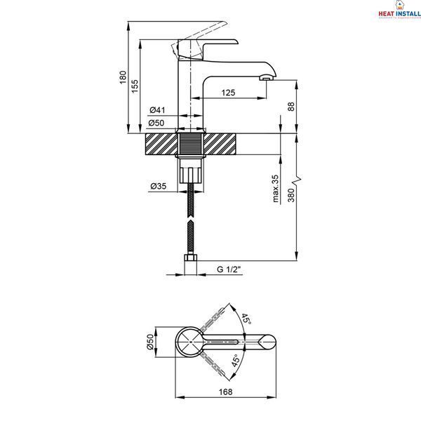 Змішувач для раковини Qtap Grand QTGRAWCR001F White SD00039610 фото