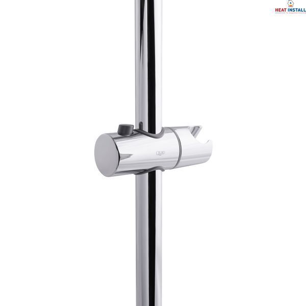 Душова стійка з тримачем універсальна Qtap Lepit 665 мм округла QTLEP82103OC Chrome SD00047522 фото