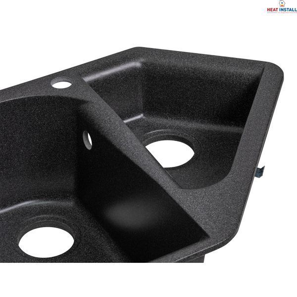Кухонна мийка з додатковою чашею Lidz 1000x500/225 GRF-13 (LIDZGRF131000500225) SD00044515 фото