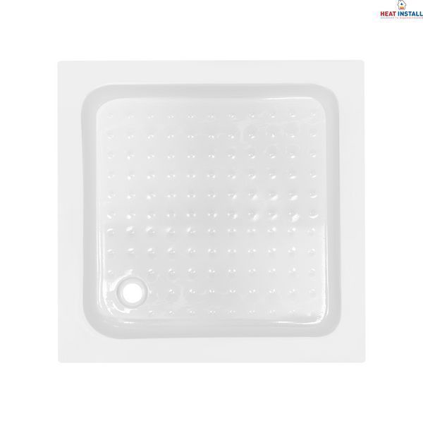 Душова кабіна Lidz Wawel SC80x80.SAT.LOW.GR, скло тон. 4 мм + Lidz Душовий піддон KAPIELKA ST80x80х14 SD00051444 фото