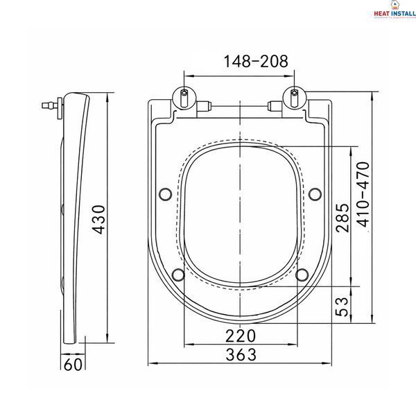 Qtap Сидіння для унітаза (Robin 490, Scorpio 490) 430x363x60 мм, White, з мікроліфтом, Slim Duroplast, MagLock QTSC179W48915 SD00055039 фото