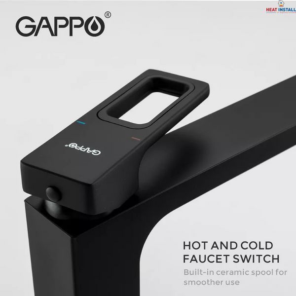 Змішувач для умивальника GAPPO G1017-62, чорний 1041634 фото