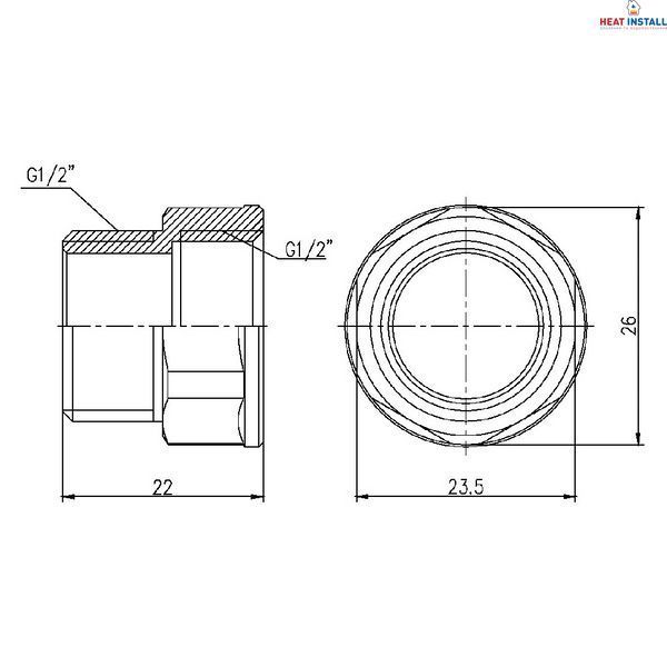 Перехід Thermo Alliance Forte 1/2" ВЗ SF3601515 SD00002613 фото