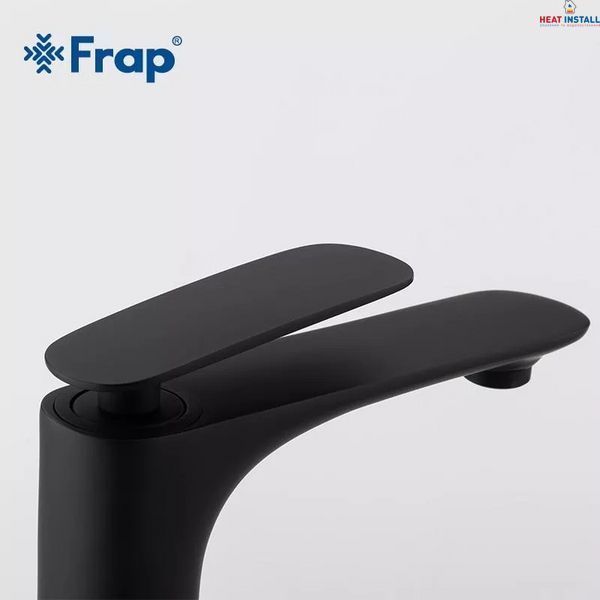Змішувач для умивальника Frap F1052-57 високий, чорний 1037346 фото