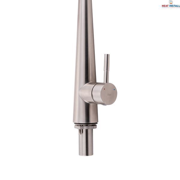 Змішувач для кухні Qtap Evicka з висувним виливом QTEVI91103UN Brushed Nickel PVD SD00042267 фото