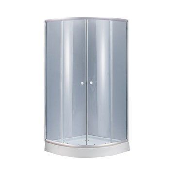 Душова кабіна Lidz Latwa SC90x90.SAT.LOW.GR, скло тон. 4 мм + Lidz Душовий піддон KAPIELKA ST90x90x14 SD00051436 фото