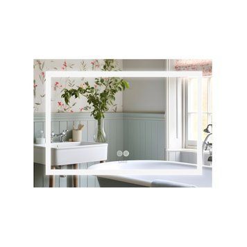 Дзеркало Lidz Kubis 800х600 з LED-підсвічуванням Touch, з антизапотіванням, з димером, рег. яскравості LD78LF9047400 SD00053524 фото