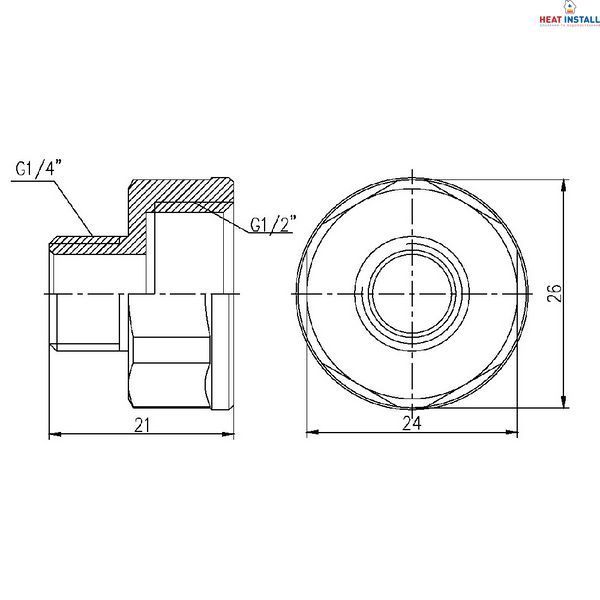 Перехід Thermo Alliance Forte 1/2"х1/4" ВЗ SF360156 SD00002614 фото