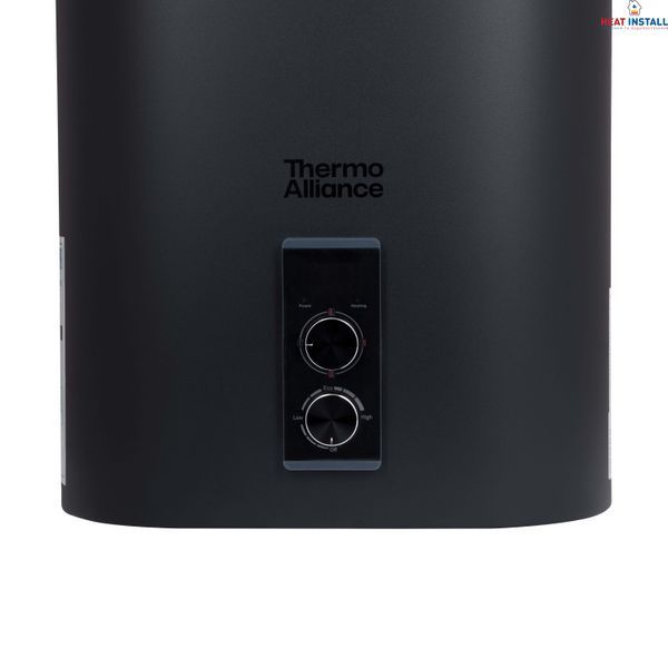 Водонагрівач електричний Thermo Alliance 80 л Black, плоский вертикальний, мокрий ТЕН 2 кВт (0,8+1,2) DT80V20G(PD)/2В SD00054753 фото