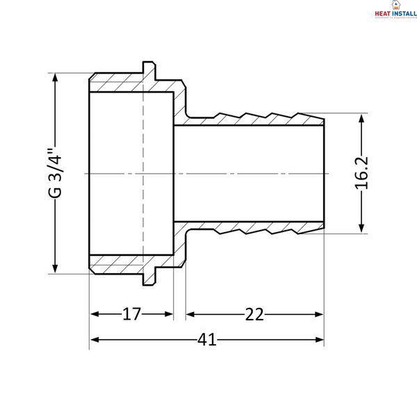 Штуцер Thermo Alliance Standart 16х3/4" ЗР SD4272016 SD00047931 фото