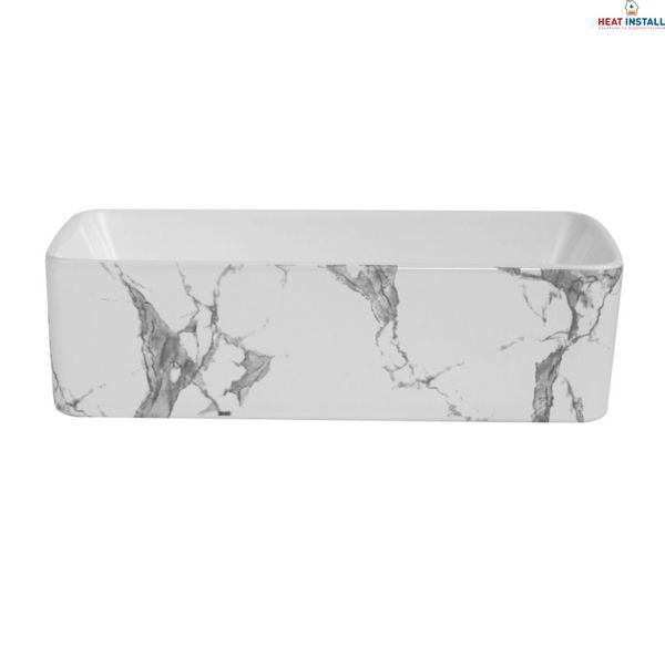 Комплект Qtap Tern Marble 3 в 1: підвісний унітаз Ultra Quiet + біде підвісне + раковина накладна QTTERMR49164 SD00055288 фото
