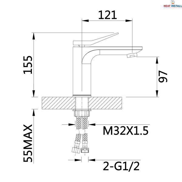 Змішувач для раковини Qtap Presto QTPRE270GRP45581 Graphite SD00051705 фото