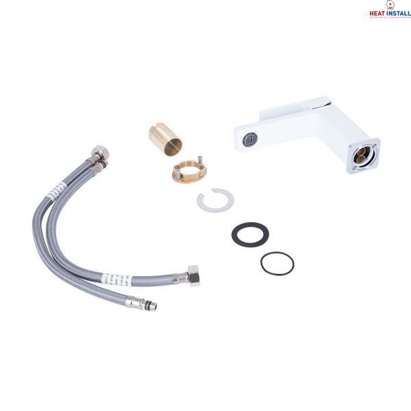 Змішувач для раковини Qtap Gemini QTGEM270CRW45675 Chrome/White SD00051799 фото