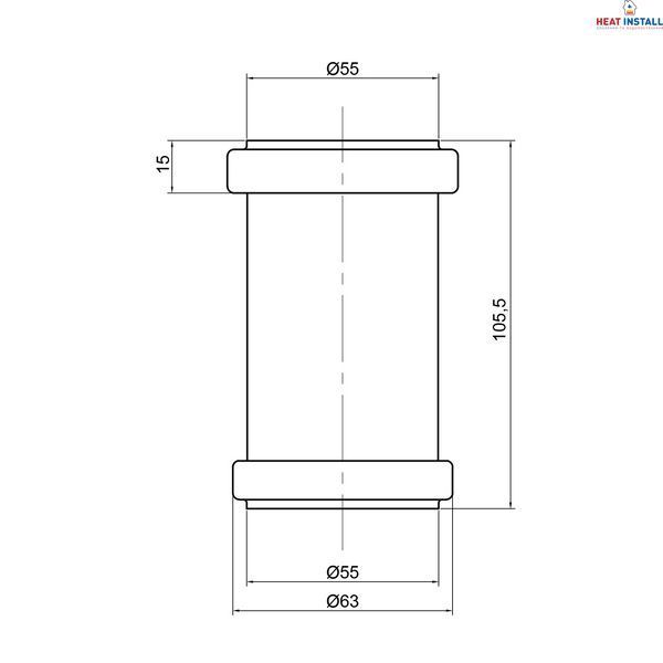 Муфта PPR каналізаційна TA Sewage 50 SD00034423 фото
