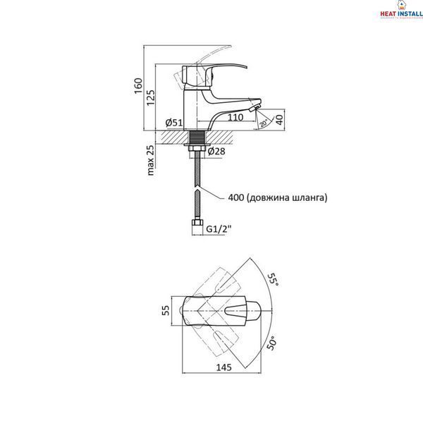 Змішувач для раковини Lidz Anny 001F (k40) LDANN001FCRM35119 Chrome SD00041223 фото