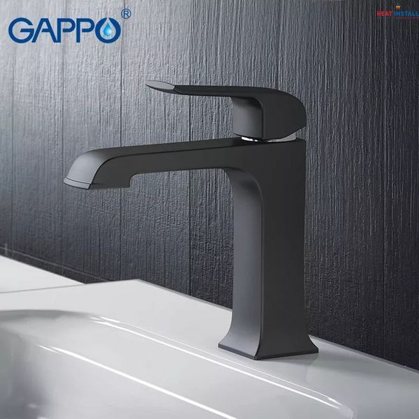 Змішувач для умивальника GAPPO G1050, чорний 1034034 фото