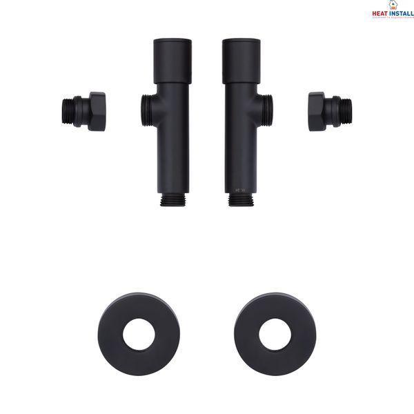 Комплект кранів Thermo Alliance Standart 1/2" З для рушникосушарки кутовий чорний SF395W15B SD00053596 фото