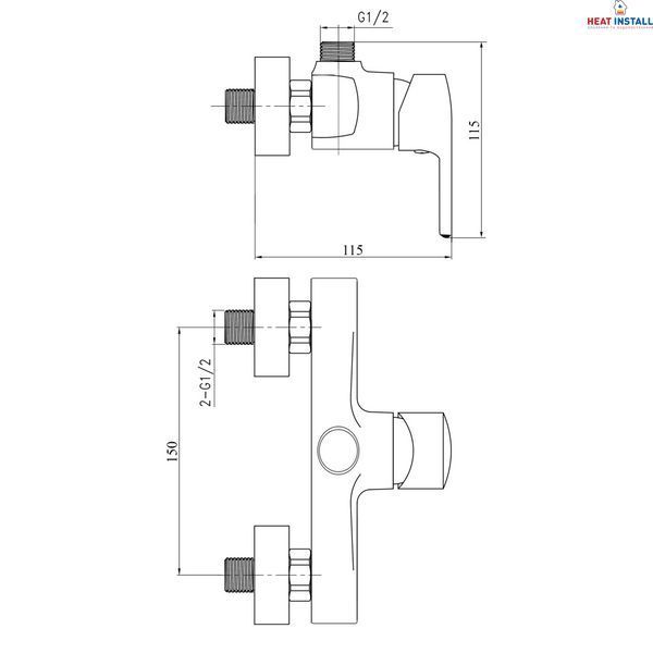 Змішувач для душу Brinex 40W 010 SD00033034 фото